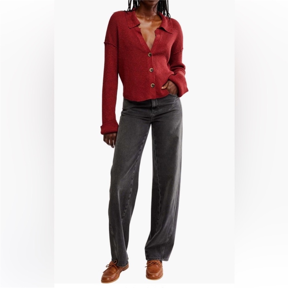 Free People Ella Button-Up Sweater NWT - Picture 3 of 5